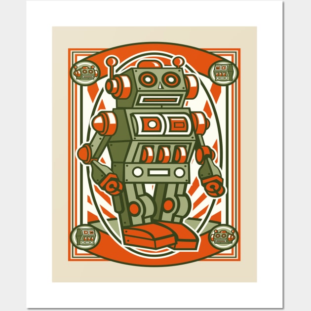 Vintage Robot Wall Art by CRD Branding